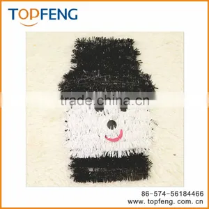 Christmas Tinsel Black and White Snowman/Christmas Tinsel Garland/ornament Christmas thumbnail-1