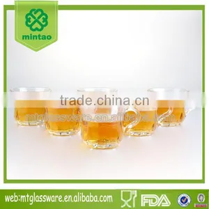 Machine Made Ice Coffee Glass Cup With Handle thumbnail-1