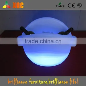 Newest Design Plastic Ice Table Cooler Rechargeable Led Ice Bucket thumbnail-5