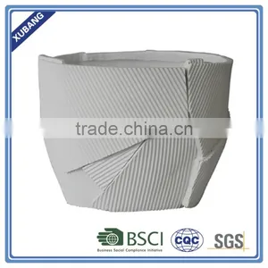 Modern Poly Resin Big Size Ribbed Patch Vase thumbnail-1