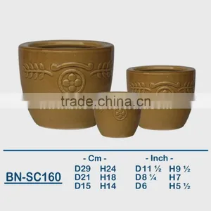 Vietnamese Ceramic Glazed Indoor Pot/ Indoor Planter BN-SC160 thumbnail-1