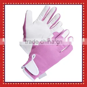 Women Gardening Gloves For Garden And Household Tasks Soft Pink Ladies Leather Gardening Gloves thumbnail-1