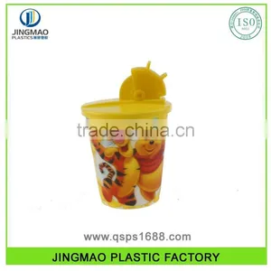PP Customized LOGO Promotion Plastic 3D Lenticular Cup With Straw thumbnail-1