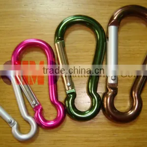 D Shaped Aluminum Carabiner Mini Keychain thumbnail-4