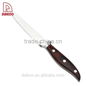 4.5'' Pakka Wood Handle With 3 Rivets Steak Knife thumbnail-2