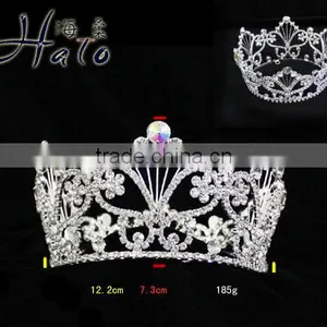 2016 Hot Selling Bridal Jewelry Pageant Rhinestone Big Fashion Crown H172-155 thumbnail-2
