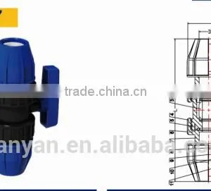 TY High Quality PP Compression Fittings TRUE UNION BALL VALVE Eco-friendly Cheap Price Full Size Factory Price List Discount thumbnail-1