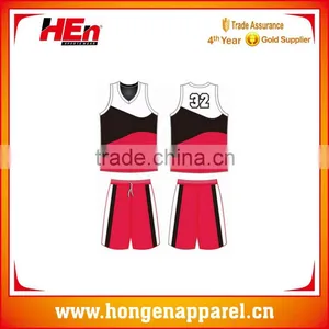 Hongen Apparel Cool-dry Sublimated Training Basketball Jersey for OEM Service thumbnail-1