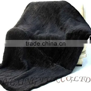 CX-D-80D Genuine Mink Fur Blanket Throw Rug thumbnail-5