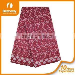 Oil Brown Cotton Eyelet Lace Fabric Swiss Cotton Voile Fabric SL0329 thumbnail-3