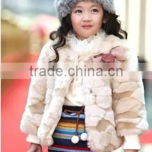 2016 New Design Clothing of Winter White Fur Dresses for Kids Girls thumbnail-1