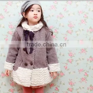 Hot Sale Winter Baby Girls Velvet Dress Elegant Coats For Girls thumbnail-1