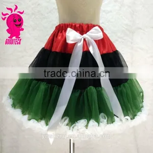 Sequin Hot Stitching Color High Quality Baby Girls Soft Fabrics Chiffon Tutu Pettiskirt thumbnail-1