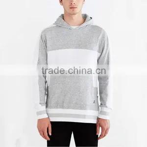 New Designer Blank Hoodie Grey and White Hoodie Side Zip thumbnail-1