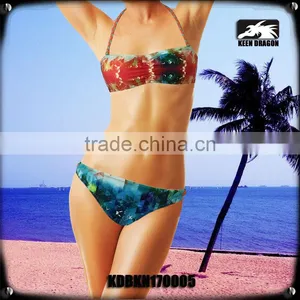 2017 New Design Full Printing Braided Trim Sexy Swimwear Woman Bikini thumbnail-1