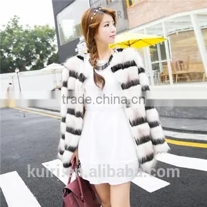 2017 New Arrival Latest Coat Design for Women Wear Vintage Faux Fur Coat thumbnail-4