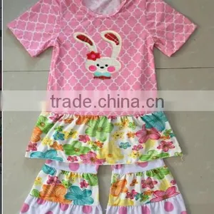 Girls Sweet Cotton Outfit Rabbit Suit for Spring Toddler Cotton Clothes Set Boutique Kids Outfits Wholesale Clothing in Stock thumbnail-1