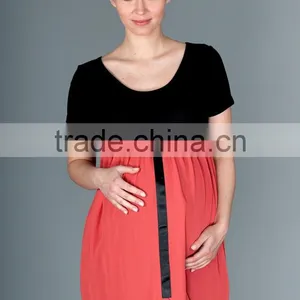 Maternity Wear Maternity Short Dress Dreamlike Chiffon Pregnancy Clothes Wholesale Maternity thumbnail-5
