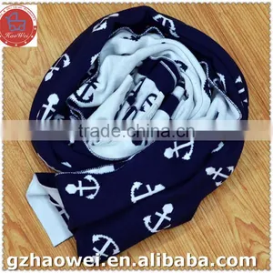 Navy Style Knit Baby Wool Blanket thumbnail-1