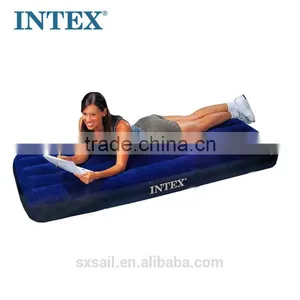 INTEX Blue Flocking Air Bed Trumpet thumbnail-1