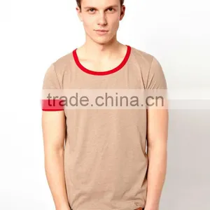 Contrast Neck Trim And Cuff Tee Shirt thumbnail-1