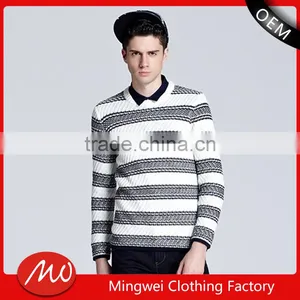 China Selling Striped Clothes Cashmere Jacquard Sweater for Men thumbnail-1