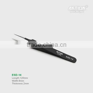 Factory Wholesale ESD Tweezeers Stainless Steel Tweezers High Quality AKTION Brand thumbnail-3