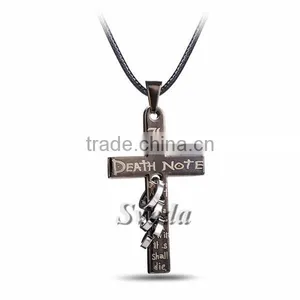 Japanese Anime Death Note L Cross Pendants Death Note Necklace Wholesale Fashion Jewelry thumbnail-1