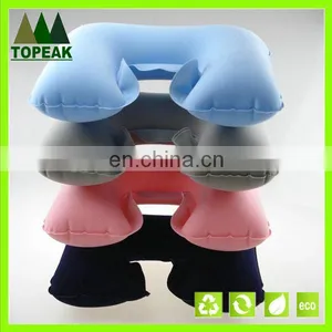 Lowest Price Comfortable Soft Inflatable U-shape Pillow Colorful PVC Travel Neck Pillow thumbnail-1