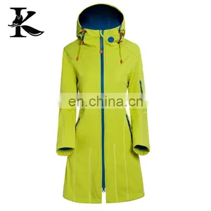 Long Style Women's Softshell Jacket Waterproof Breathable thumbnail-5