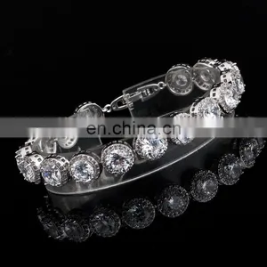 Luxury Cubic Zirconia Bracelet Crystal Wedding Bracelet Bridal Bracelet thumbnail-1