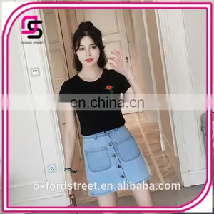 Summer Cotton Short Sleeved T-shirt Short Sleeve T-shirt Slim Lady T All-match Bottoming Shirt thumbnail-4