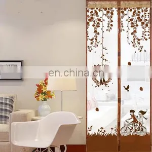 Magnetic Curtain Automatic Closing Door Screen Bird Style Print Polyester Fiber 4 Color 2 Size 1Pcs thumbnail-5