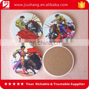 Table Decoration Cork Backed Ceramic Coaster With Sublimation Logo thumbnail-1