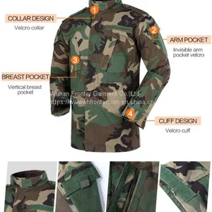 Wear-Resisting Black Acu Military Uniform thumbnail-3