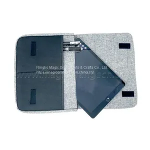 BG2014 Grey Imitation Linen Fabric Flap Bag Storage Bag Large Size thumbnail-3