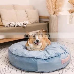 High End Pet Bed Luxury Dog Bed Soft Velvet Pet Sofa With Removable Cover Available in Multiple Colors thumbnail-2