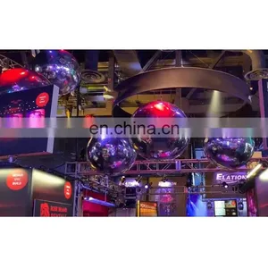 Hot Selling Night Club Ceiling Decoration Golden Silver Air Balloon Reflective Inflatable Mirror Ball thumbnail-1