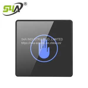 Tempered Glass Contactless Hand Wave Sensor Pushbutton Switch to Exit Button thumbnail-1