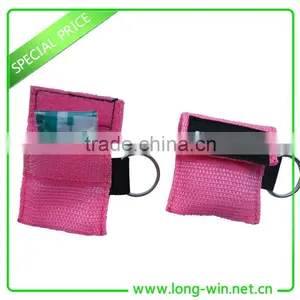 Pink Cpr Keychain Mask With Pouch thumbnail-1