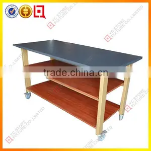 3 Tiers Wooden Clothes Store Display Table thumbnail-1