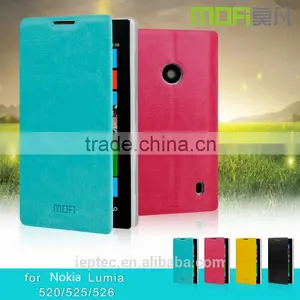 MOFi Case for Nokia Lumia 520 521, 4 Inch Touch Screen Cellphone Leather Flip Cover for Nokia Lumia 520 Case thumbnail-1