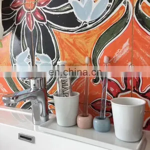 Hand-painted Tiles Nordic Retro Parquet 300x300 Dining Room Balcony Tiles thumbnail-1