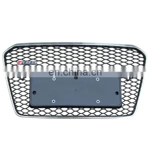 2013-2016 Automotive Chrome Silver Black Front Grill Refit RS5 Front Grill for Audi A5 S5 no Logo Style thumbnail-1