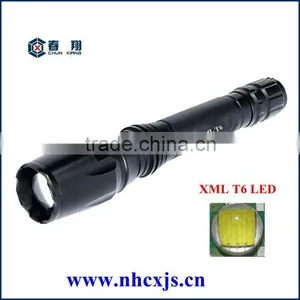 Aluminum Zoom Cree Led Xml t6 Torch With Clip thumbnail-1