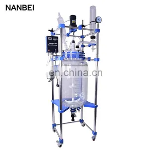 Laboratory 100L Explosion Proof Continuous Stirred Tank Double Layer Jacket Glass Reactor thumbnail-2