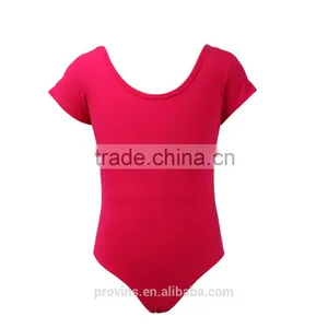 Bowknot Back Spandex Red Kids Ballet Leotards thumbnail-2