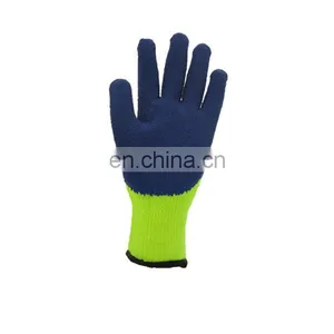 Best Selling Acrylic Knitted Cuff Wrinkle Latex Coated Safety Working Gloves thumbnail-5