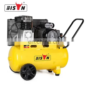 Taizhou Bison China Commercial Piston Compressor 50L 3HP 8Bar Belt Air Compressors thumbnail-1