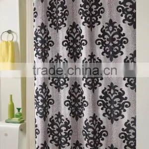 1 PC POLYESTER PRINTING SHOWER CURTAIN WITH MATCHING 12 PCS RESIN HOOKS--13 PCS SETS thumbnail-1